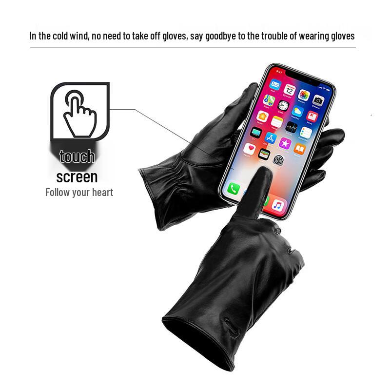 Crocodile Women's Goatskin Thin Touchscreen Driving Leather Gloves