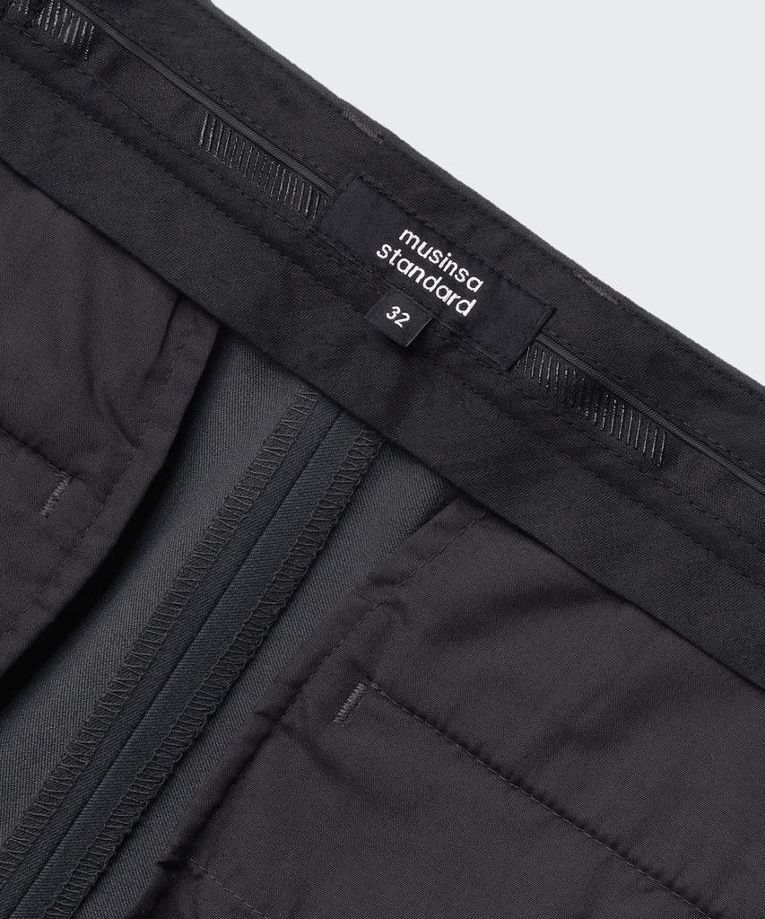 Musinsa Standard Real Wide Hidden Banding Slacks [Gray]