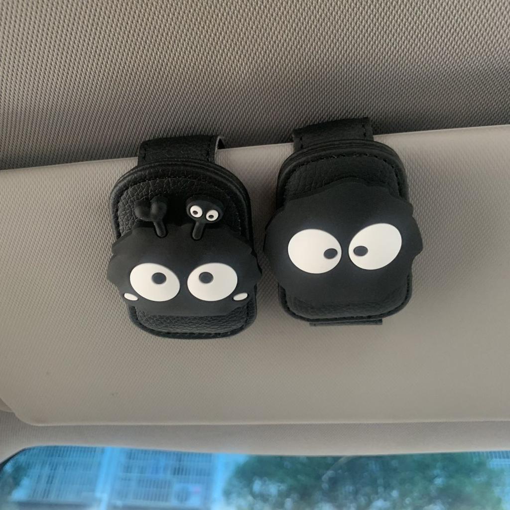 Magnetischer Auto-Sonnenblenden-Brillenclip - Niedlicher Kohleelf, Starke Magnethalterung für Brillen, Autozubehör, Autozubehör Sicherheit Magnetische Befestigung