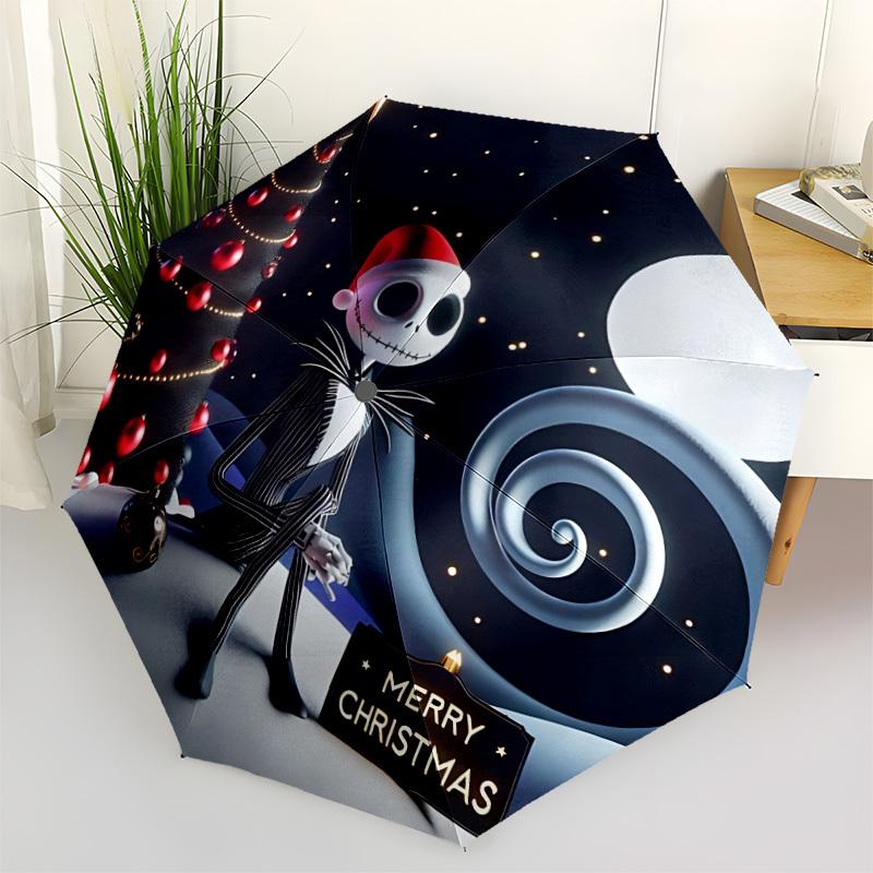 

1pc Christmas, Nightmare Automatic Cute Umbrella 8-Bone Design Compact Gear for Outdoor Travel, Perfect Holiday Gift yy251230070
