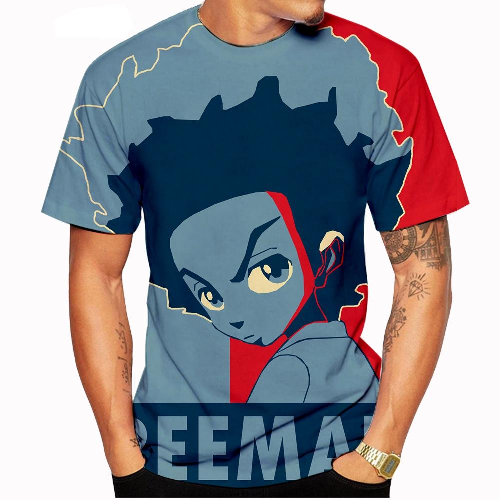 Zomer Unisex Mode Kortmouwig T-shirt Craig Smokey X Boondocks Huey Riley 3D Geprint Casual T-shirt Kinderen Bovenkleding