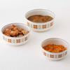Fuji Horo 70s Reproduction Showa Retro Enamel Storage Container Round 16cm Freezer and Oven Safe Memories Gold Nuts