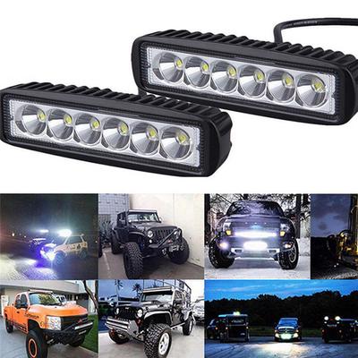 18W 6000K Led Work Light Bar Driving Lamp Fog Off Road Suv Car Boat Truck
