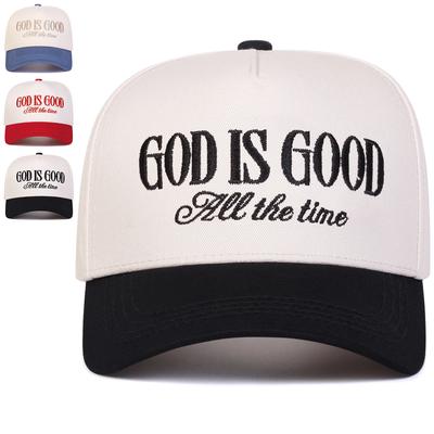 Unisex God Is Good Letter Embroidery Baseball Caps Spring Autumn Outdoor Adjustable Casual Hats Sunscreen Hat Sports Cap