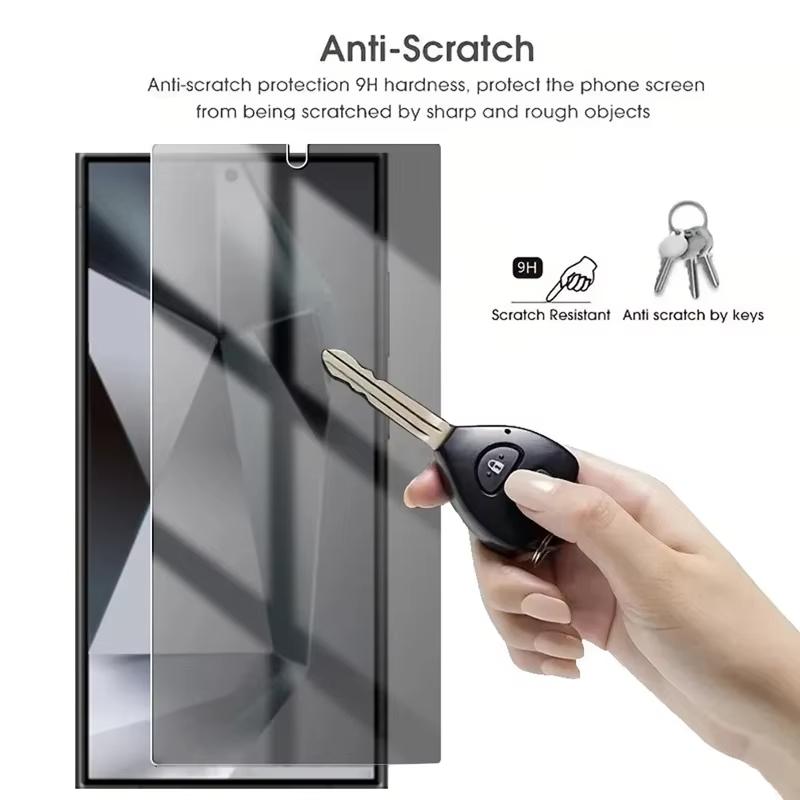 Prywatność Szkło Hartowane Dla Samsung Galaxy S23 S22 S21 Plus Note20 S24 S25 S26 Ultra Edge Odblokowywanie Odciskiem Palca Anty-Szpieg Folia Ochronna Ekranu Dla iPhone 17 16