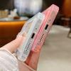 Card Pocket Bag Clear Phone Case For Xiaomi 14T 13T Xiaomi 14T 13T Pro Pink Blue Flower Print Shockproof Soft TPU Silicone Cover