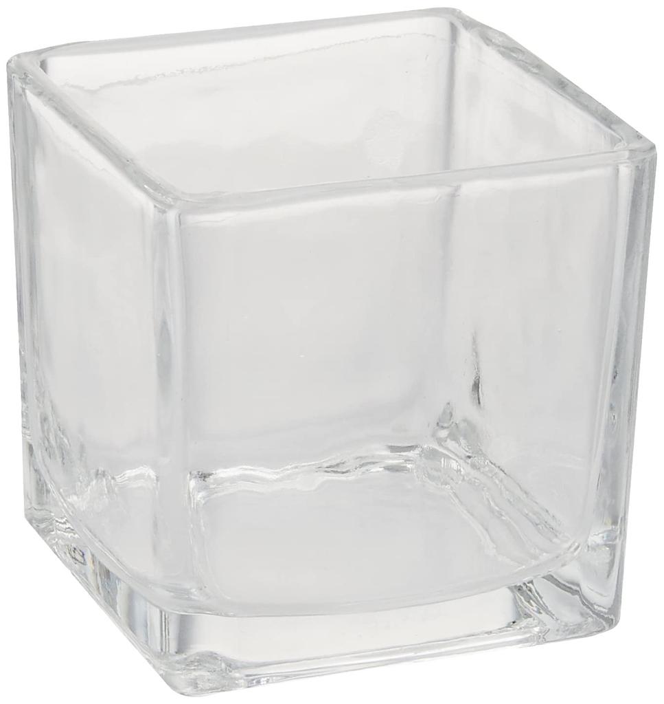 Matsuno Hobby Glass Container Square Stylish Cube Flower Vase H6 X W6 X D6cm FR-1286