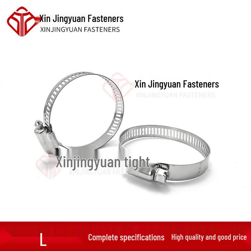 Amerikansk slangklämma i rostfritt stål: 10mm bred för köksfläkt och brandvattenledningar