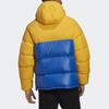 Adidas Originals Trefoil Down Regen Colorblock Hooded Long Sleeve Down Jacket Winter Men Jackets Yellow Blue GE1331