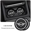 2 Pezzi Tappetino Sottobicchiere in Silicone Antiscivolo per Tazza d'Acqua/Bevanda per Auto MINI Cooper JCW WORKS R55 R56 F55 F56 R57 R58 R59 R60 R50