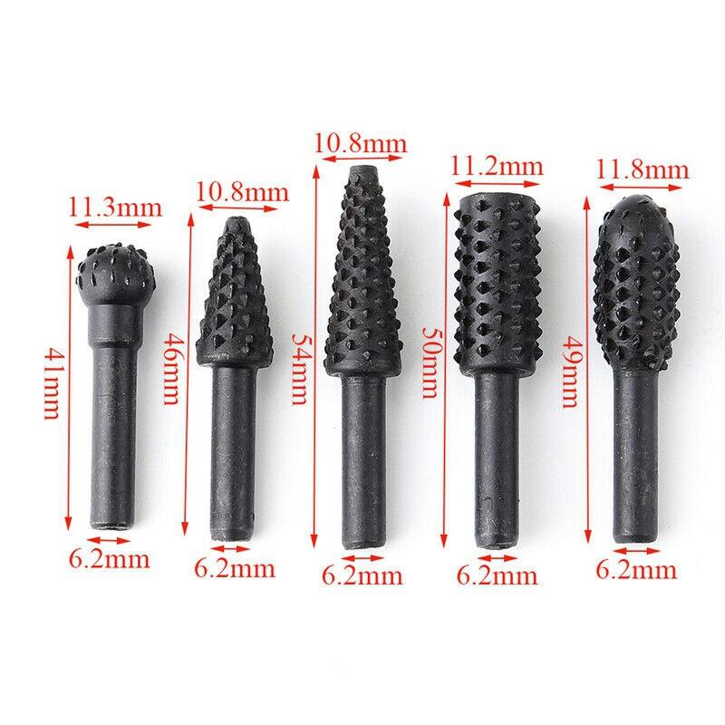 Sada 5ks vrtáků Řezné nástroje 1/4'' pro dřevoobráběcí nůž Wood Carving Tool