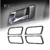For Kia K5 Optima 2014-2015 Real Carbon Fiber Inner Door Handle Lock Frame Trim