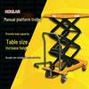 Electric Hydraulic Scissor Lift Cart - Mobile Flatbed Trolley