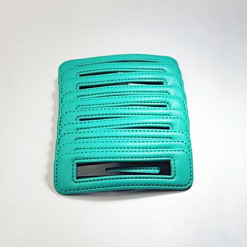 Square Leather Hairpin for Girls - Trendy Student Fashion Clip for Side Bangs and Back of Head