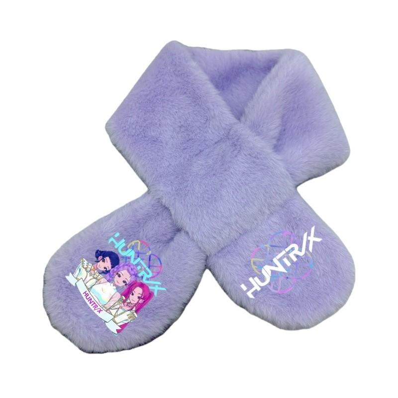 Soft Fashion Rumi Mira Zoey Printing Winter Autumn Warm Scarf Girls Purple Pink Scarves