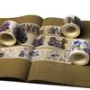 Navy Peony Colorful Book Line Washi Tape Set 30mm x Cute Japanese Decorative Tape Purple Adhesive Tape for Decorating and More Wide Washi Tape Roll