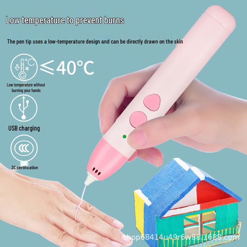 3D Printing Pen for Kids, Low-Temperature PCL Filament, Creative Doodle Toy Gift English Version