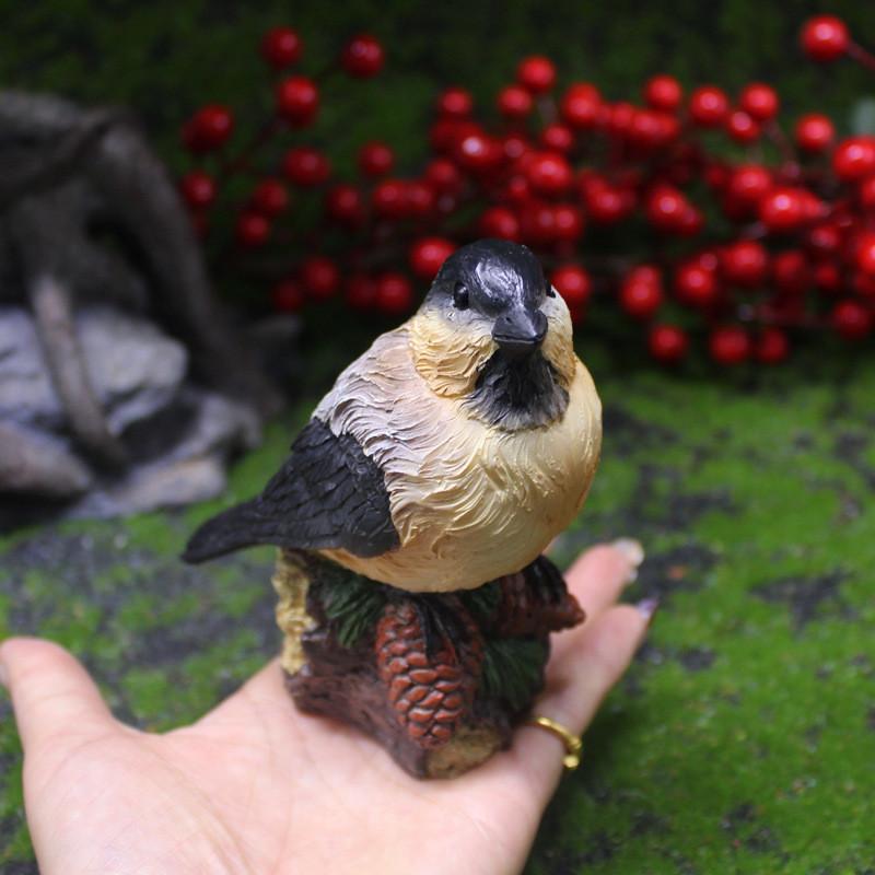 Model Bird Resin With Pinecone And Acorn For Memorial And Festive Gift Giving