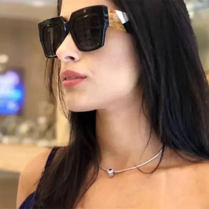 Square Oversized Sunglasses Women Luxury Brand  New Designer Gradient Sun Glasses Big Frame Vintage Eyewear UV400