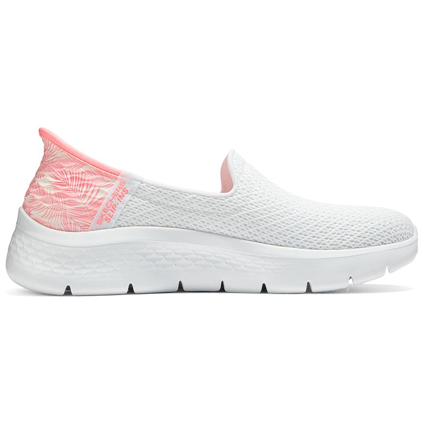 Skechers Go Walk Flex Comfortable Shock Absorbing Durable Low Top Casual Shoes Women sneaker White Pink 124829-WPK