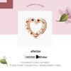 Heart-Shaped 925 Sterling Silver Beads with Rose Gold Plating and Zircon Inlay