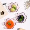 Japanese Style Sauce Bowl 5Pcs Sakura Dipping Dish PP Condiment Plate for Sushi Hot Pot BBQ Nesting Bowls BPA-Free Stackable And Cold Holder