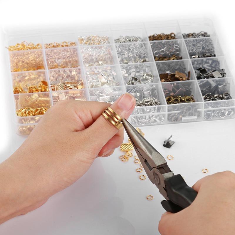 DIY Jewelry Tool Set: Angled Pliers, Opening Pliers, Tweezers, and Mini Scissors