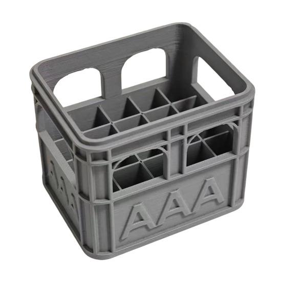 Stackable Battery Storage Box with Secure Latch Space-saving Battery Organizer for AA AAA 18650 21700 Batteries Compact Desktop Case