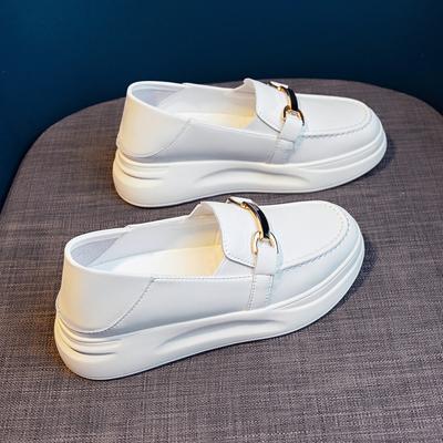 Spring and Summer Nurse Shoes Women's New Soft-soled Cowhide Breathable Anti-wear Feet Thick Soles Not Tired Feet Comfortable Little White Shoes