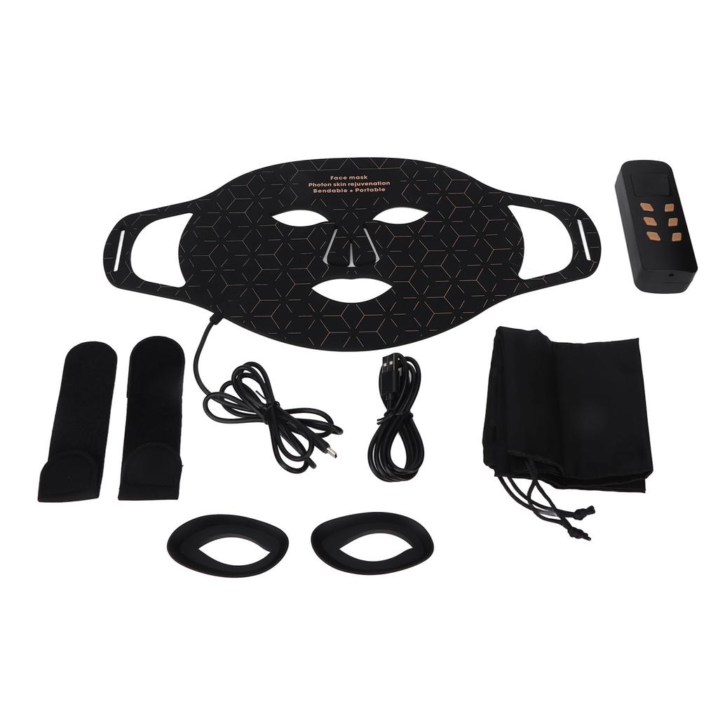 Beauty LED Light Face Device Silicone Skin Rejuvenation Wrinkle Pimples Removal 3 Gears Colors