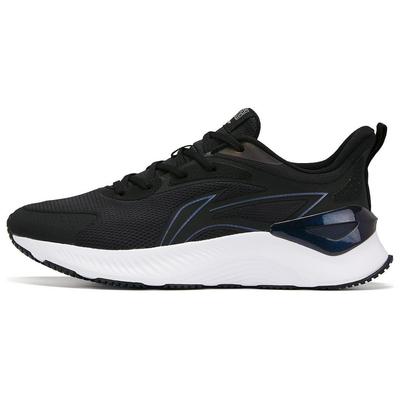 Li Ning Yue Ying 3.0 Comfortable Simple Shock Absorption Non-Slip Wear-Resistant Breathable Low-Top Running Shoes Men Sneakers Black Silver ARHU023-1