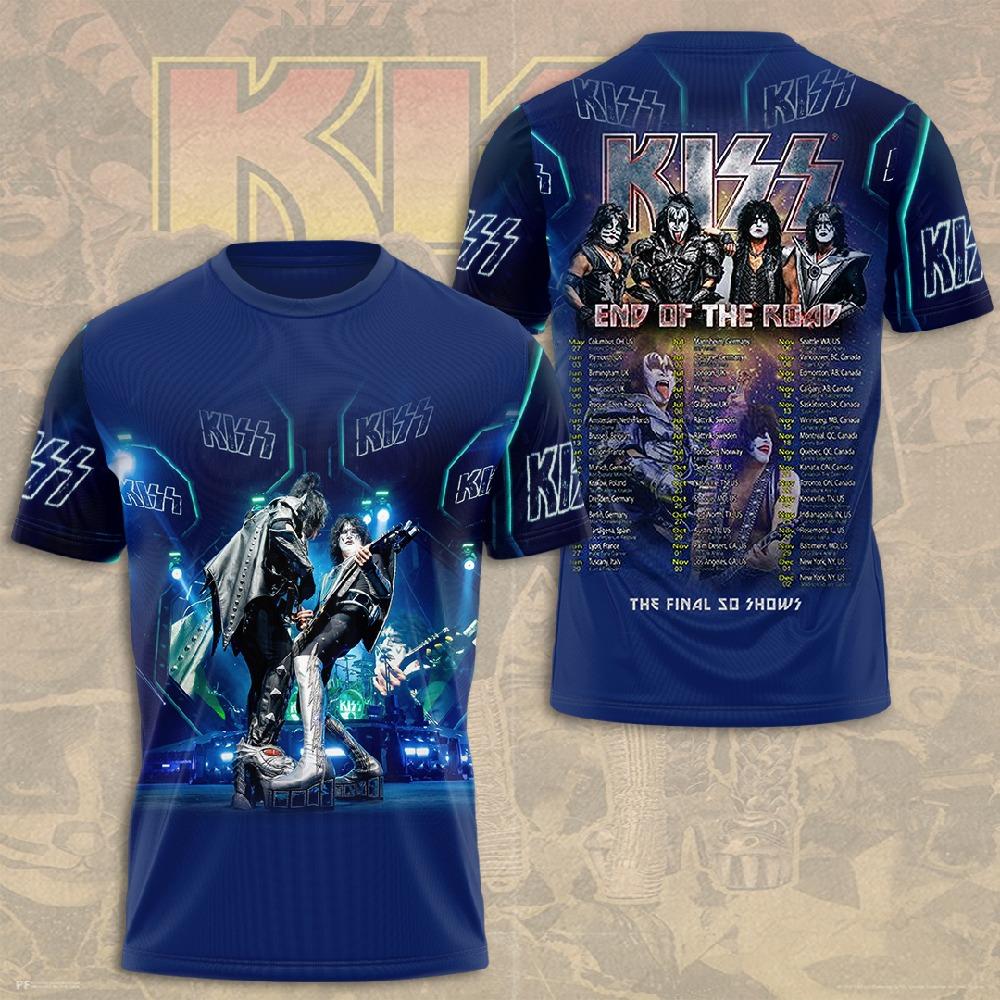 Kiss Band Cool Lässig Spaß Streetwear Hip Hop 3D Druck Herren/Damen Kurzarm T-Shirt Oversized Rundhals Tee Top Herren T-Shirt