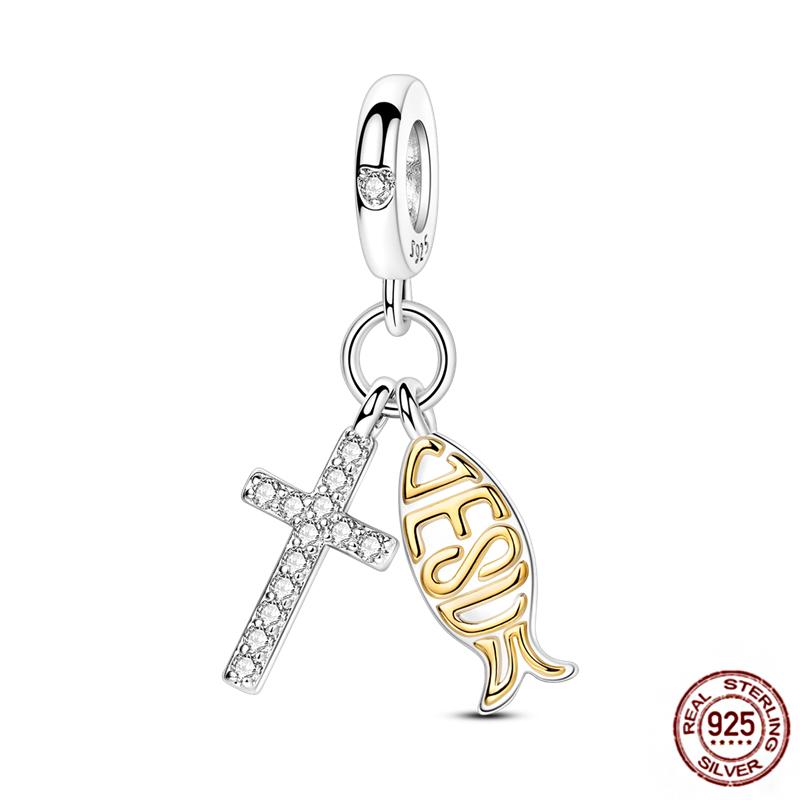 Charms Plata De Ley 925 copper Original Devil's Eye Perfume Bottle Bow Silicone Spacer Beads Women Bracelet DIY Zircon Pendants