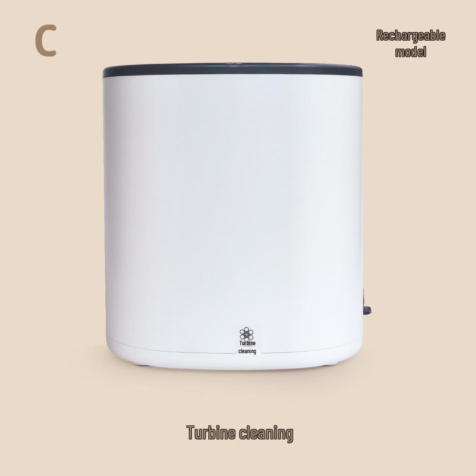 Nešiojama išmani mini turbininė skalbimo mašina apatiniams, kelnaitėms ir kojinėms su ozono valymu