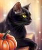 RUOPOTY Oil Painting By Number Cat Animals Handpainted DIY Frame Acrylic Drawing On Canvas Halloween Pumpkin Gift Home Decoration