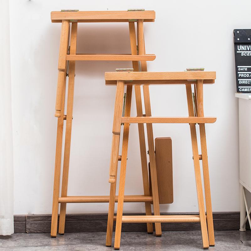 Skládací režisérské křeslo z masivního dřeva s plátěnou opěrkou - Barová stolička, Venkovní, Na líčení nebo Rybářské křeslo