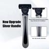 6layer Head Shaver Razor Manual Stainless Steel Classic Double Edge Blade Razor Safety Shaving Beard Moustache Manual Shaver