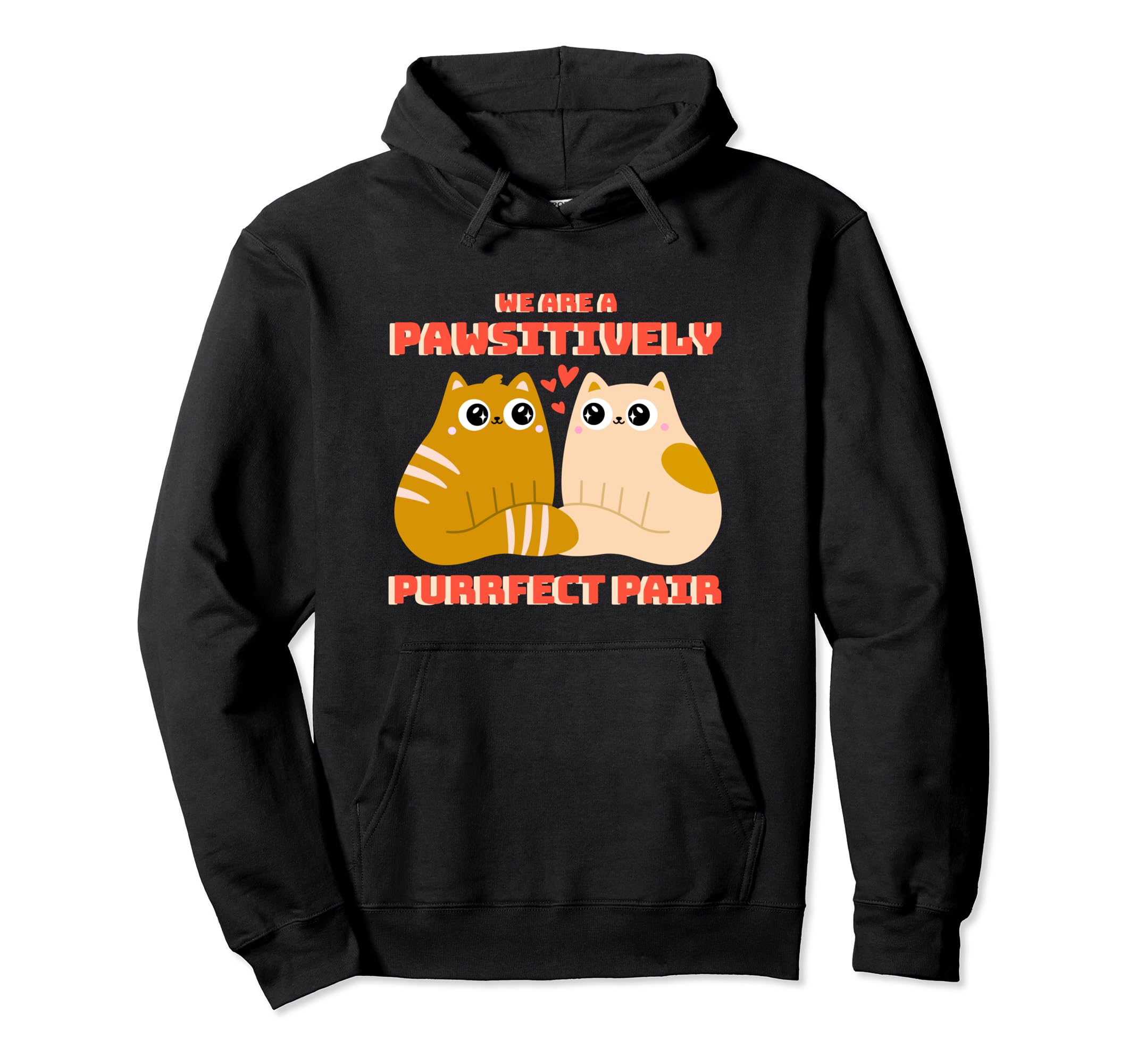 

Pawsome Duo Adorable Cat Lover s Romance Hoodie