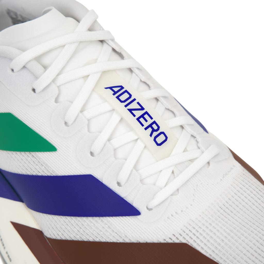 Pharrell x adidas Adizero Evo SL Weiß Unisex Sneaker Schuhe-Weiß Halb-Court-Grün Halb-Glänzend-Blau KI3393
