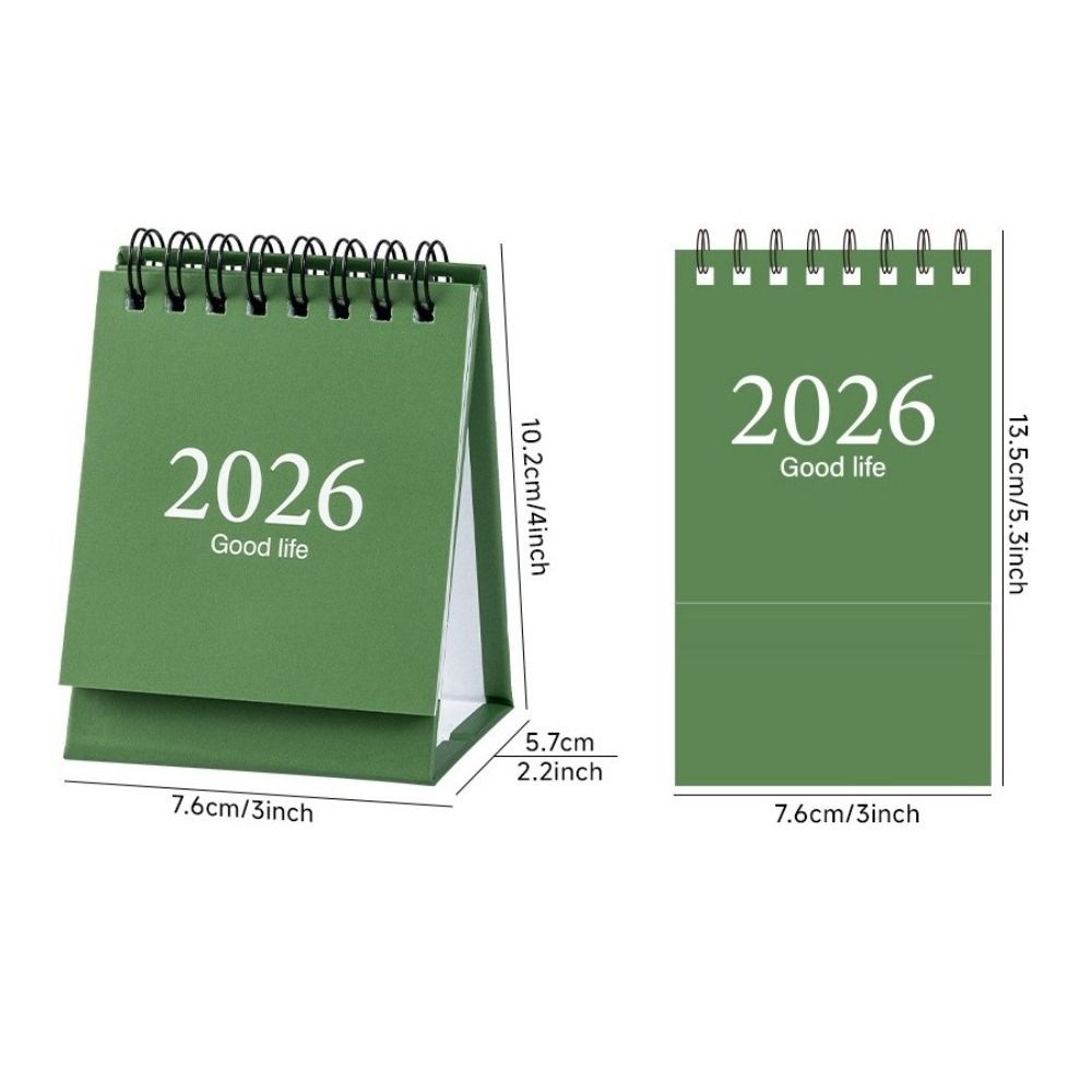Morandi 2026 Calendar Portable Plan Book Simple Desk Calendar  Desktop Ornament