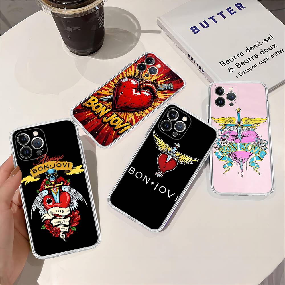 Rock Band B-Bon Classic J-JoviS For IPhone 17 16 15 14 13 12 11 Pro Max Plus Mini Funda For Transparent Cover
