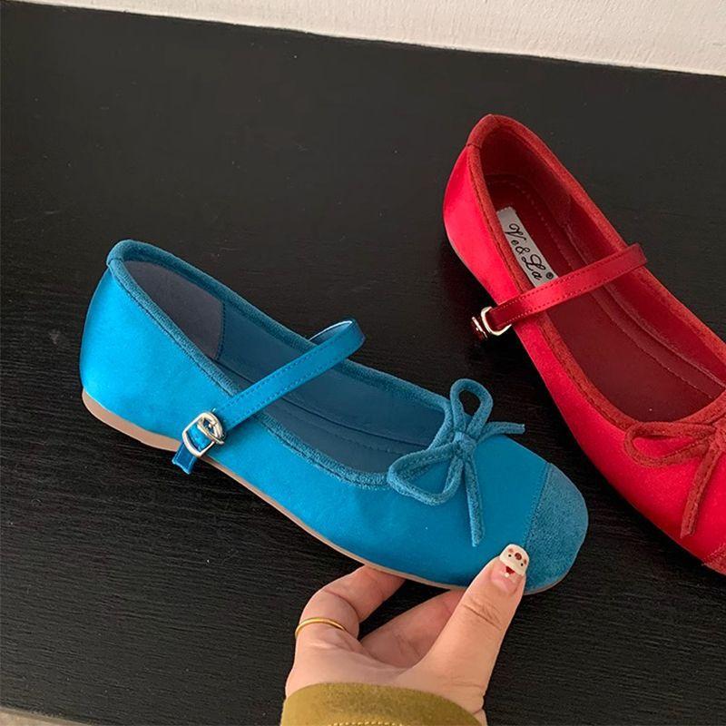 French Mary Jane Women's Shoes 2025 New Ballet Shoes Women's Evening Shoes with Skirts Temperament Flat Shoes