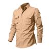 Men's Multi-Pocket Casual Long Sleeve Shirt for Men