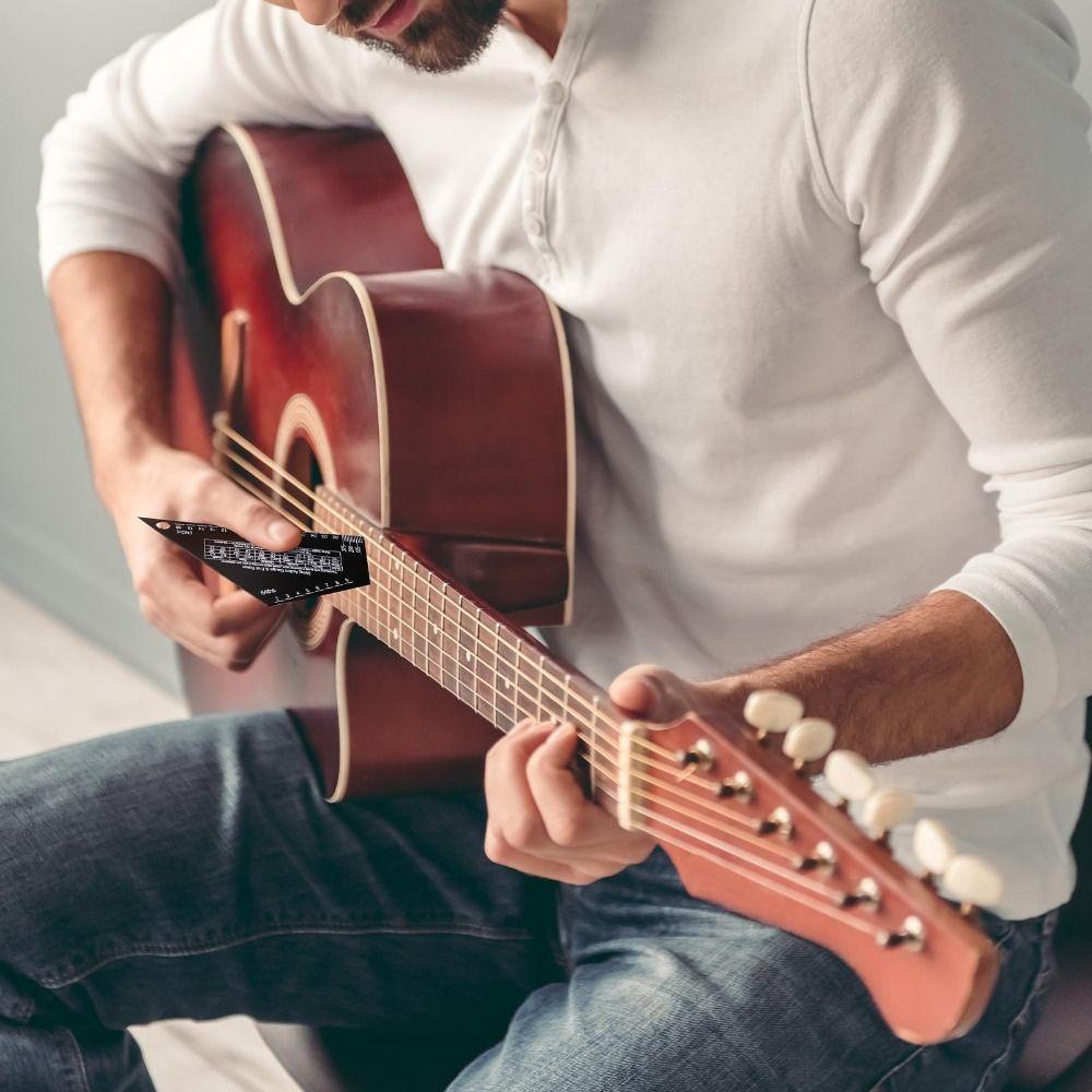 Guitar Leveling Guitar String Height Ruler Precise Etched Buzzing Fret Catcher  Folk Guitar