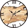 Nordic Minimalist Wood Grain Acrylic Silent Wall Clock for Living Room Decor