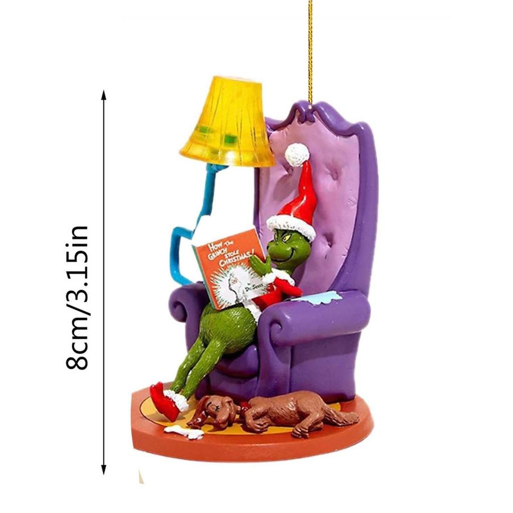 Fun And Colorful Grinch Acrylic Christmas Tree Hanging Ornament For Car Decoration