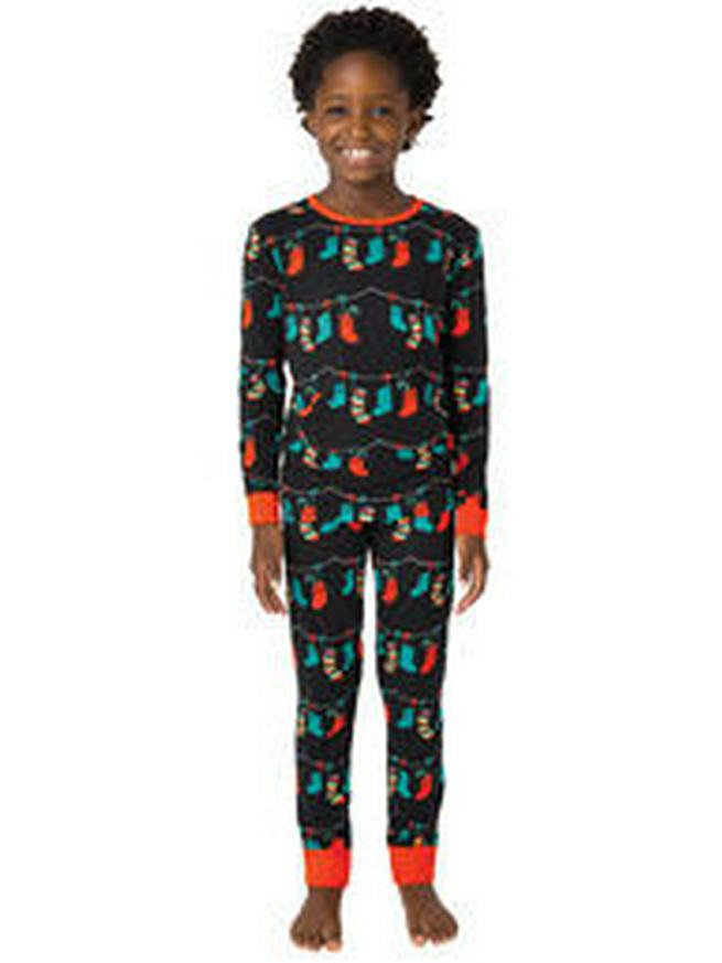 2025 Autumn/Winter Family Matching Outfits: European & American Print Sleepwear for Parents & Kids (Family of 3-4)