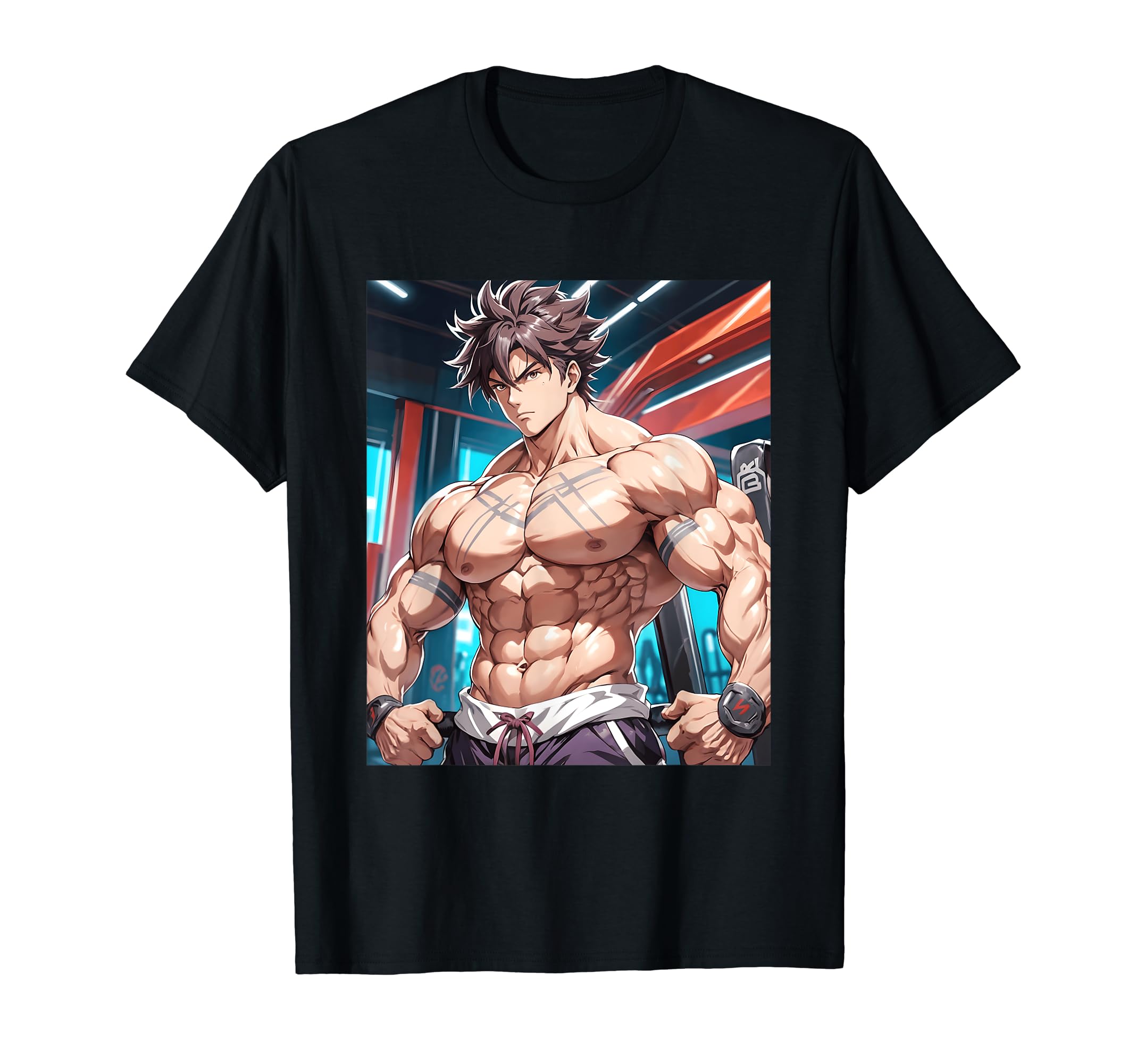 

Motivation Print Anime, Gym, Workout, Manga, Japanese, T-Shirt чорний