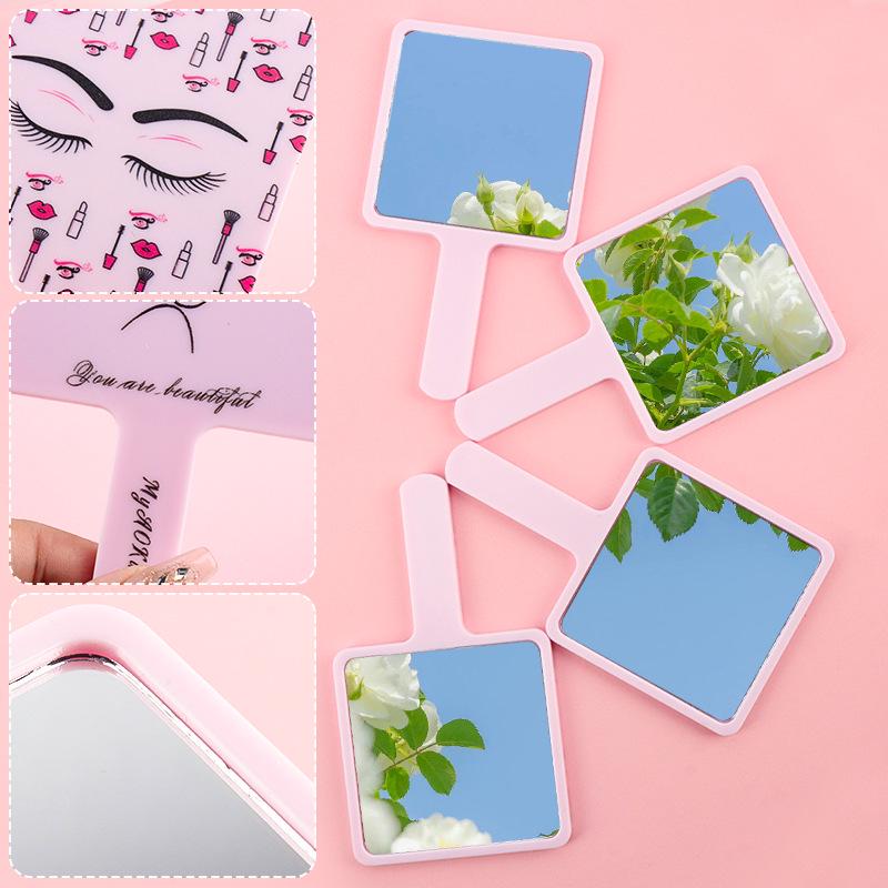Portable Grafted Eyelash Inspection Mirror - Handheld Makeup Tool