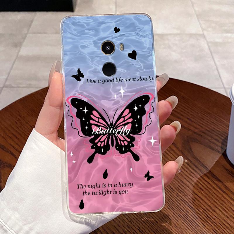 Fundas For Xiaomi Mi Mix 2 Casing Protective Capa Coque Clear Silicone Soft TPU Back Cover Cute Rabbit Cat Dinasaur Phone Case